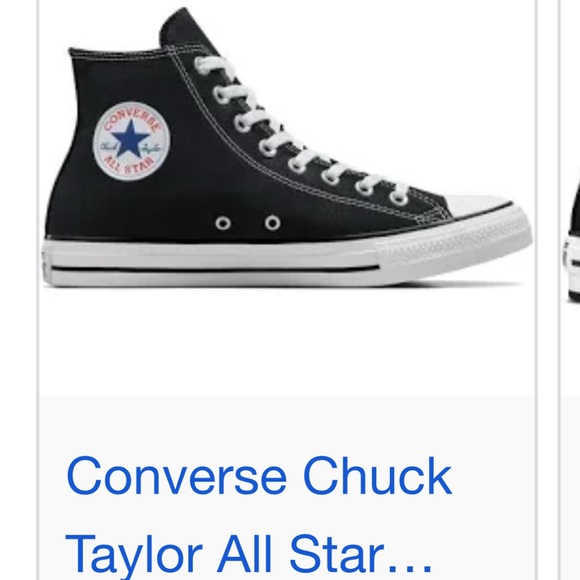 Converse Black and White High-Tops - Picture 1 of 5